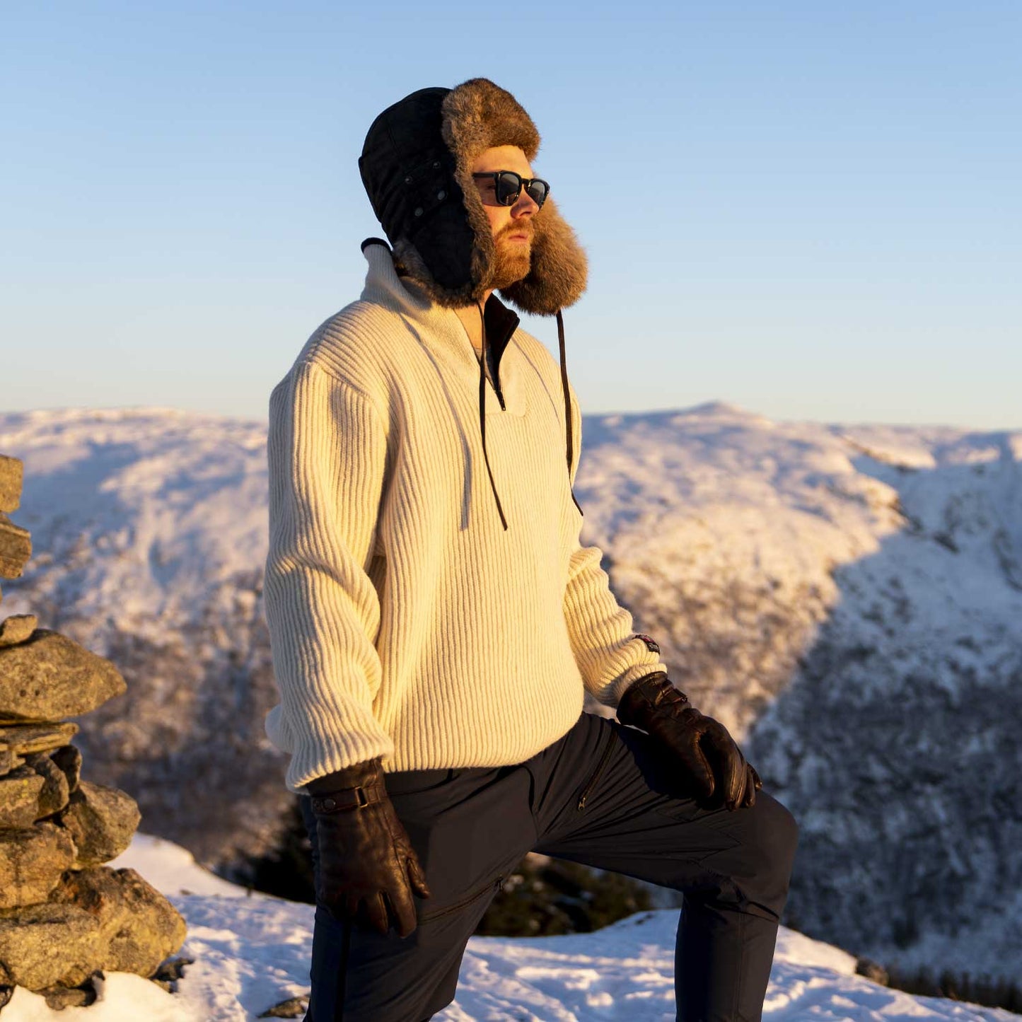 Bomber Cap Pigskin/Rabit